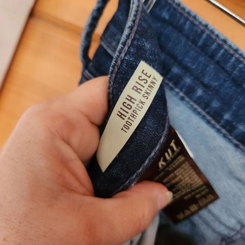 Kut from the Kloth 💜 Toothpick Skinny Dark Wash Low Rise Denim Jeans Sz 2 X 30